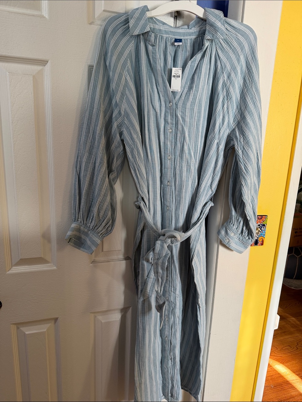 Old Navy Midi Belted Shirt Dress